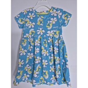 Smurfs Smuffette Blue Floral Toddler Girls Dress Size 3T